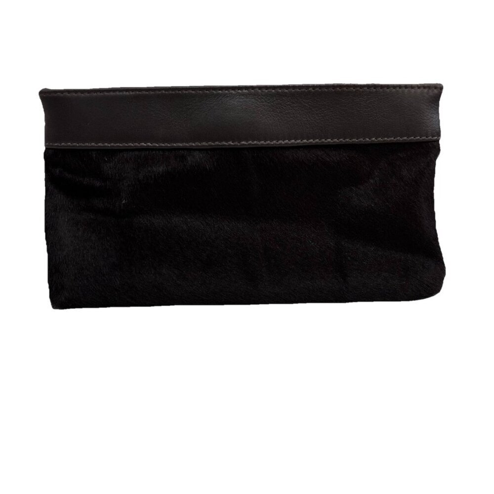 Kira Kira Clutch Brown Small Bag Snap Button Pink Lining